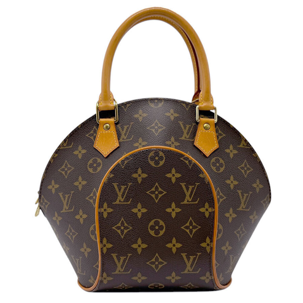 Louis Vuitton Ellipse Monogram Canvas Tote Bag Gold Brown